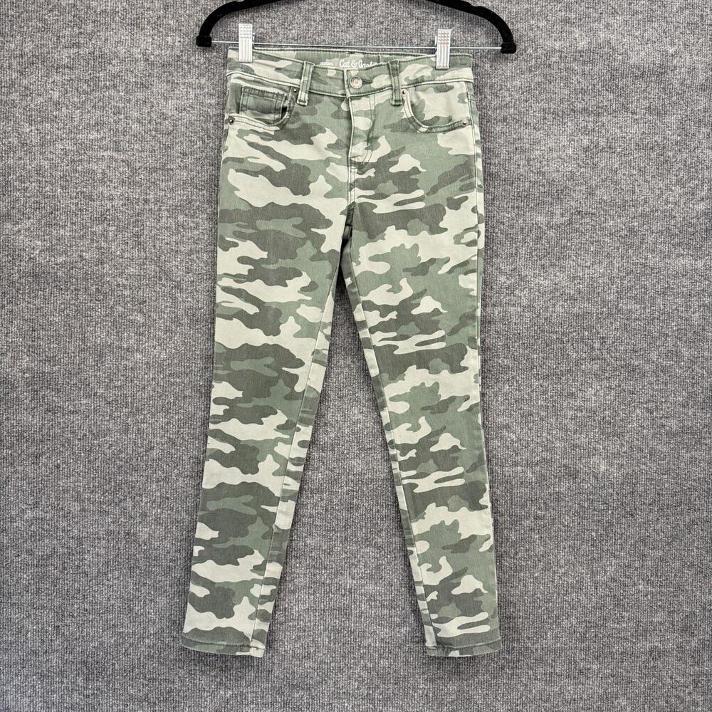 Cat & Jack Girls Camouflage Camo Jeggings Size 10 Stretch Adjustable Waist